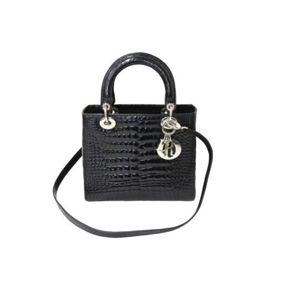 Dior handbag Christian leather Lady crocodile - Picture 2 of 8